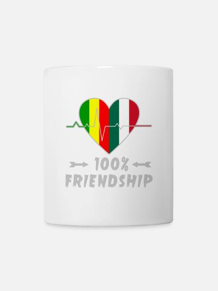 100 % amitié entre le Mali et l'Italie - Mug blanc - blanc