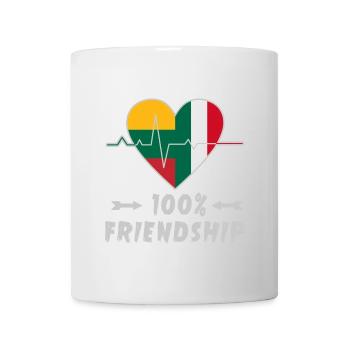 Lithuania and Italy 100% friendship - Mug - white - Front