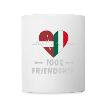 Latvia and Italy 100% friendship - Mug - white - Front