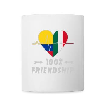 Colombia and Italy 100% friendship - Mug - white - Front