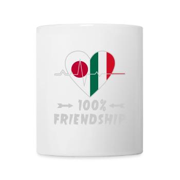 Japan and Italy 100% friendship - Mug - white - Front