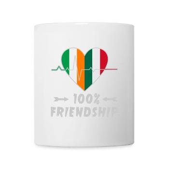 Ireland and Italy 100% friendship - Mug - white - Front