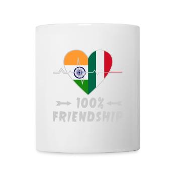 India and Italy 100% friendship - Mug - white - Front