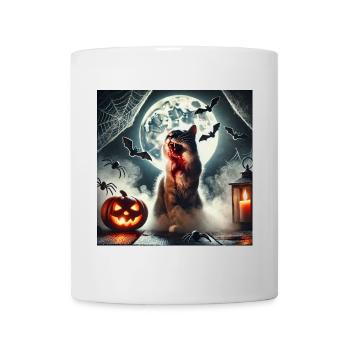 Spukvolle Katzen Halloween Gestaltung - Tasse - Weiß - Vorne