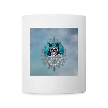 Superbe crâne avec une couronne majestueuse - Mug blanc - blanc - Devant