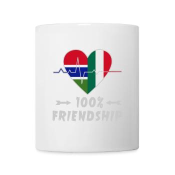 Gambia and Italy 100% friendship - Mug - white - Front