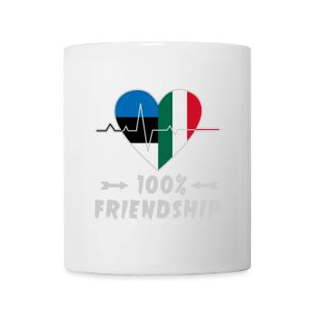 Estonia and Italy 100% friendship - Mug - white - Front