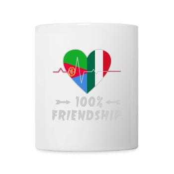 Eritrea und Italien 100% Freundschaft - Tasse - Weiß - Vorne