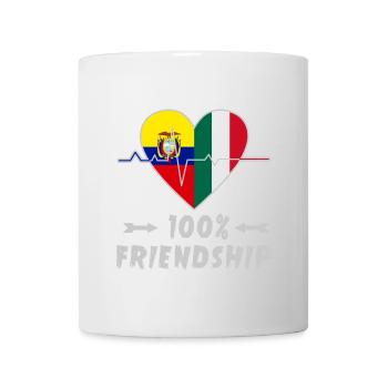 Le Danemark et l'Italie : amitié à 100 % - Mug blanc - blanc - Devant