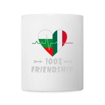 Bulgaria and Italy 100% friendship - Mug - white - Front