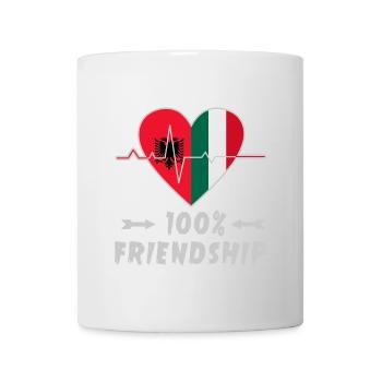 Albania and Italy 100% friendship - Mug - white - Front