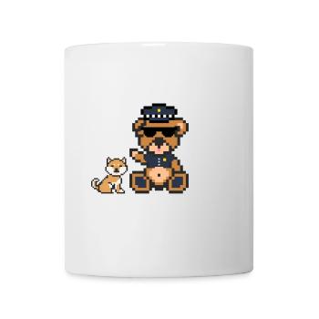 Pixel Bear Police - Mug blanc - blanc - Devant
