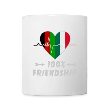 Afghanistan and Italy 100% friendship - Mug - white - Front