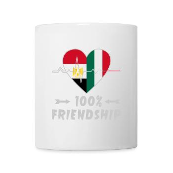 Egypt and Italy 100% friendship - Mug - white - Front