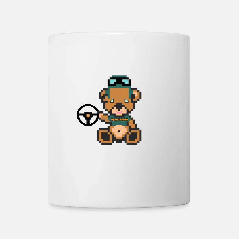 Pixel Bear Racing - Mug blanc - blanc