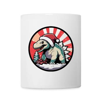 Dinosaure stégosaure Noël Noël - Mug blanc - blanc - Devant
