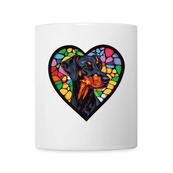 Doberman Dog Heart Dog Love - Mug - white - Front
