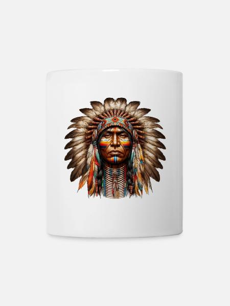 Amérindien Américain - Mug blanc - blanc