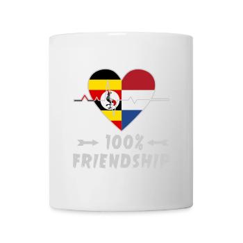 Uganda and the Netherlands 100% friendship - Mug - white - Front