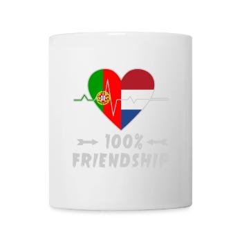 Le Portugal et les Pays-Bas : amitié à 100 % - Mug blanc - blanc - Devant
