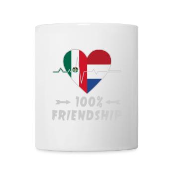 Mexico and Netherlands 100% friendship - Mug - white - Front