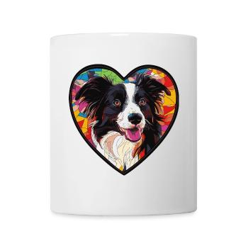 Border Collie Dog Heart Dog Love - Mug - white - Front
