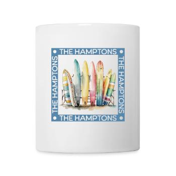 Surfen in den Hamptons - Tasse - Weiß - Vorne