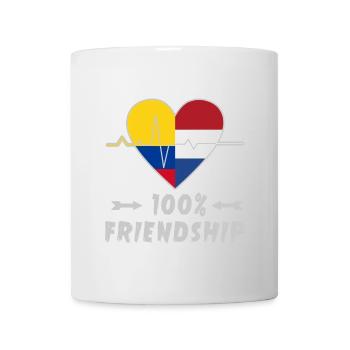 La Colombie et les Pays-Bas : amitié à 100 % - Mug blanc - blanc - Devant