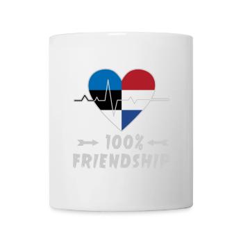 Estonia and the Netherlands 100% friendship - Mug - white - Front