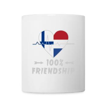 Finland and the Netherlands 100% friendship - Mug - white - Front