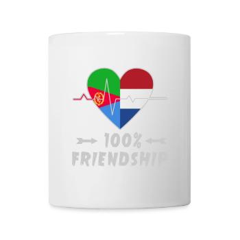Eritrea und Niederlande 100% Freundschaft - Tasse - Weiß - Vorne