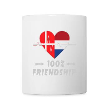 Denmark and Netherlands 100% friendship - Mug - white - Front