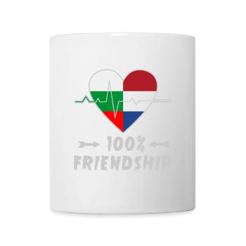 Bulgaria and the Netherlands 100% friendship - Mug - white - Front