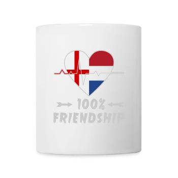 England and Netherlands 100% friendship - Mug - white - Front
