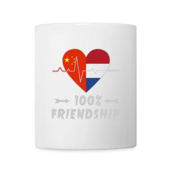 La Chine et les Pays-Bas : amitié à 100 % - Mug blanc - blanc - Devant