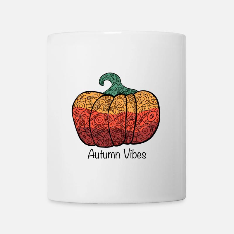 Mandala Herbst Kürbis Autumn Vibes - Tasse - Weiß