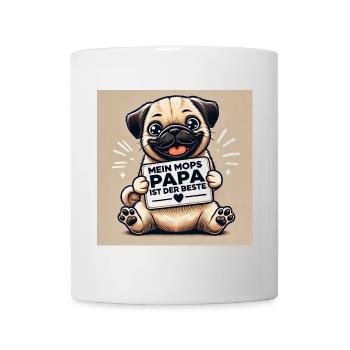 Cuddly puppy print for dads - Mug - white - Front
