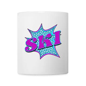 POPART SKIFAHREN - SKISPORT SKI - Tasse - Weiß - Vorne