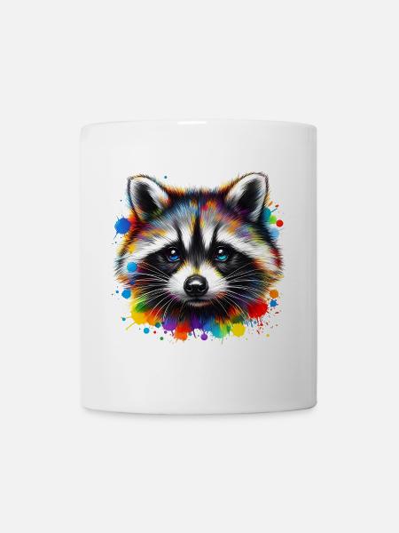Raton laveur - Mug blanc - blanc