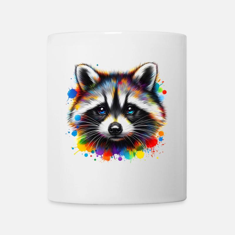 Raton laveur - Mug blanc - blanc