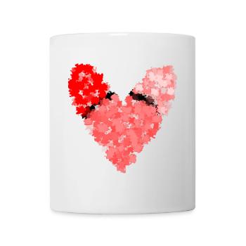 HERZ. PAPA. MAMA. Junggesellinnenabschied. BEBE. KIND. HERZ. FEST - Tasse - Weiß - Vorne