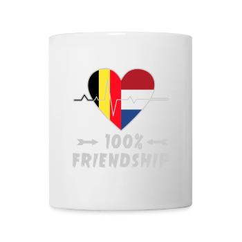 La Belgique et les Pays-Bas, une amitié à 100 % - Mug blanc - blanc - Devant