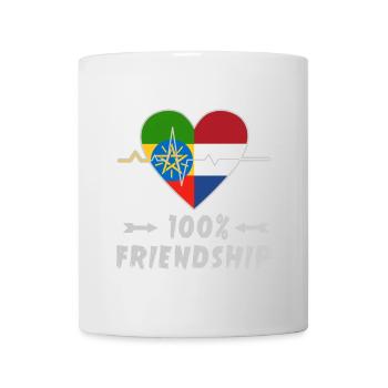 Ethiopia and the Netherlands 100% friendship - Mug - white - Front