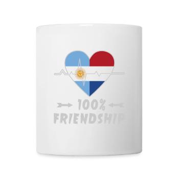 L'Argentine et les Pays-Bas : amitié à 100 % - Mug blanc - blanc - Devant