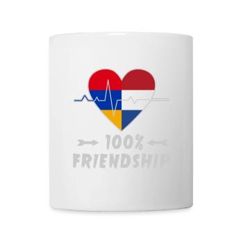 Armenia and the Netherlands 100% friendship - Mug - white - Front