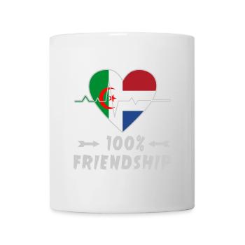 Algeria and the Netherlands 100% friendship - Mug - white - Front