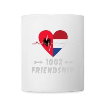 L'Albanie et les Pays-Bas : amitié à 100 % - Mug blanc - blanc - Devant