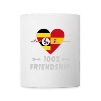 Uganda and Spain 100% friendship - Mug - white - Front