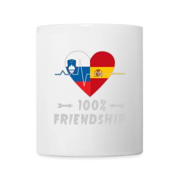 Slovenia and Spain 100% friendship - Mug - white - Front