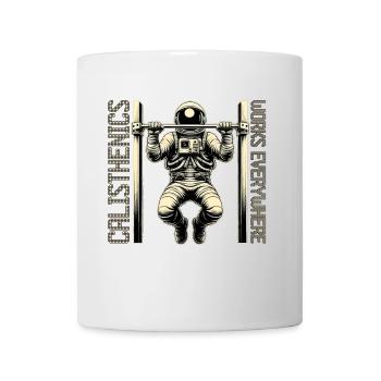 La gymnastique suédoise fonctionne n’importe où Astronaute - Mug blanc - blanc - Devant